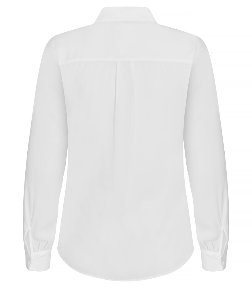 Clique Libby Ladies Blouse | Light Chiffon | Semi-Opaque Material | Black or White | XS-2XL