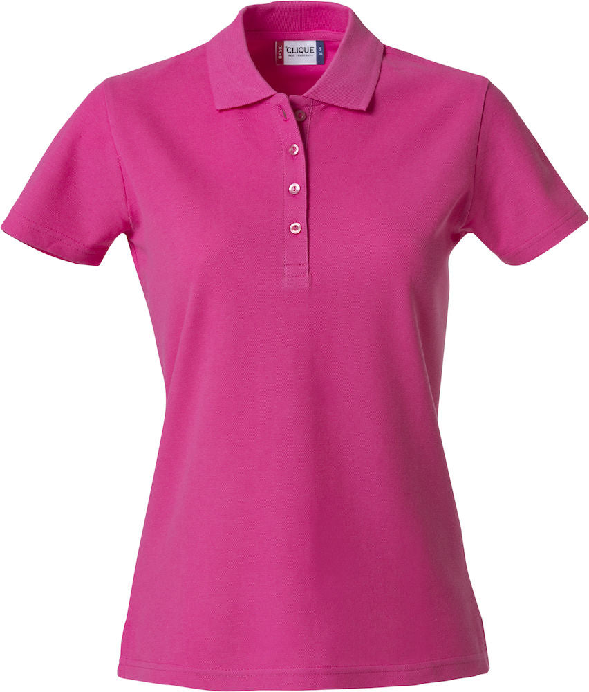 Clique Basic Ladies Polo Shirt | Cotton Polo Top | Flat Knit Collar | 16 Colours | XS-2XL