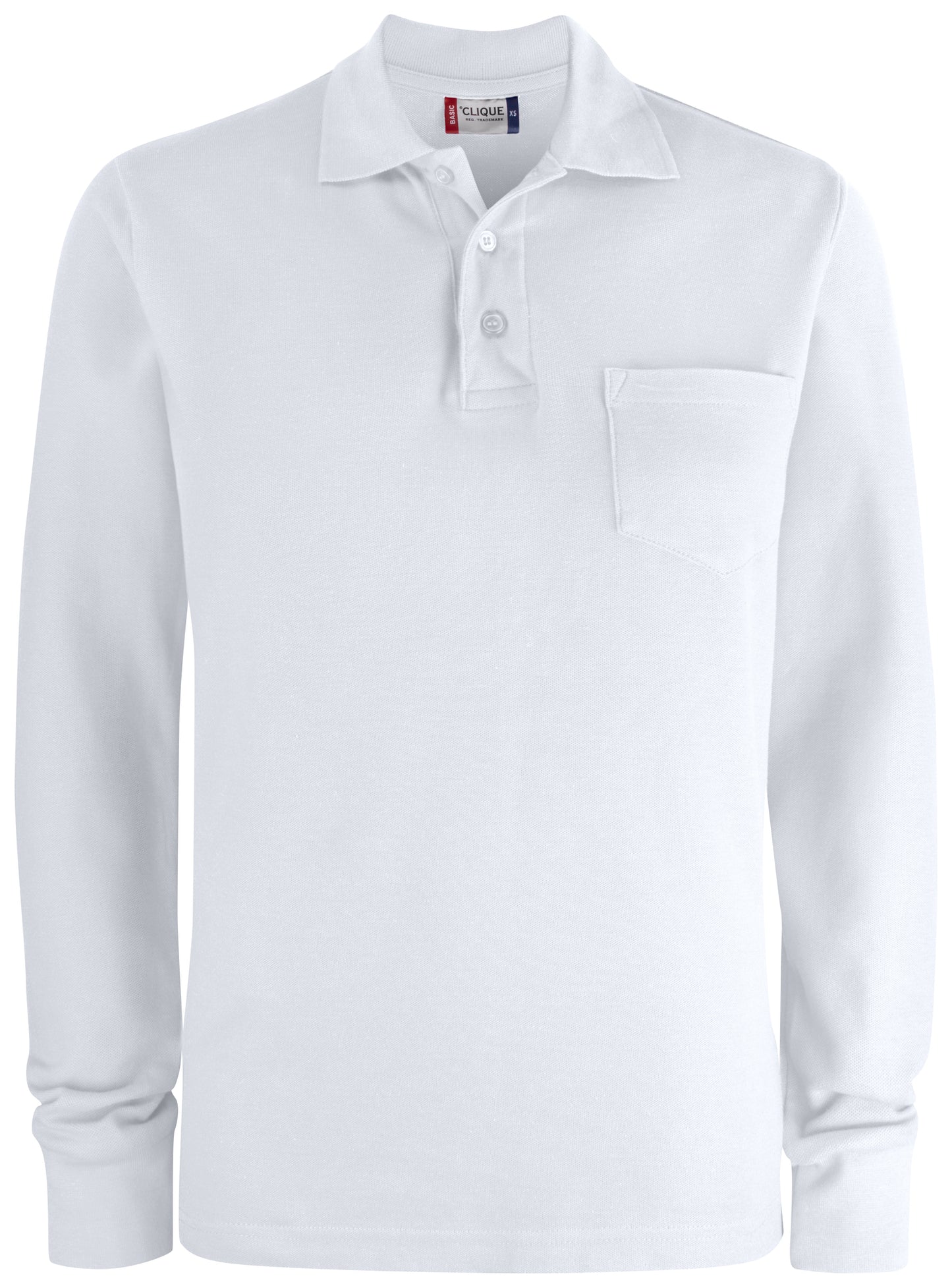 Clique Basic Pocket Polo Shirt | Long Sleeve | Unisex | Ringspun Cotton | 6 Colours | XS-4XL