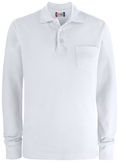 Clique Basic Pocket Polo Shirt | Long Sleeve | Unisex | Ringspun Cotton | 6 Colours | XS-4XL