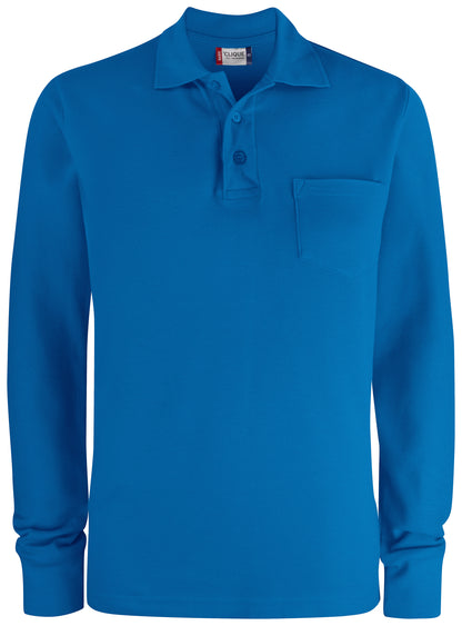 Clique Basic Pocket Polo Shirt | Long Sleeve | Unisex | Ringspun Cotton | 6 Colours | XS-4XL