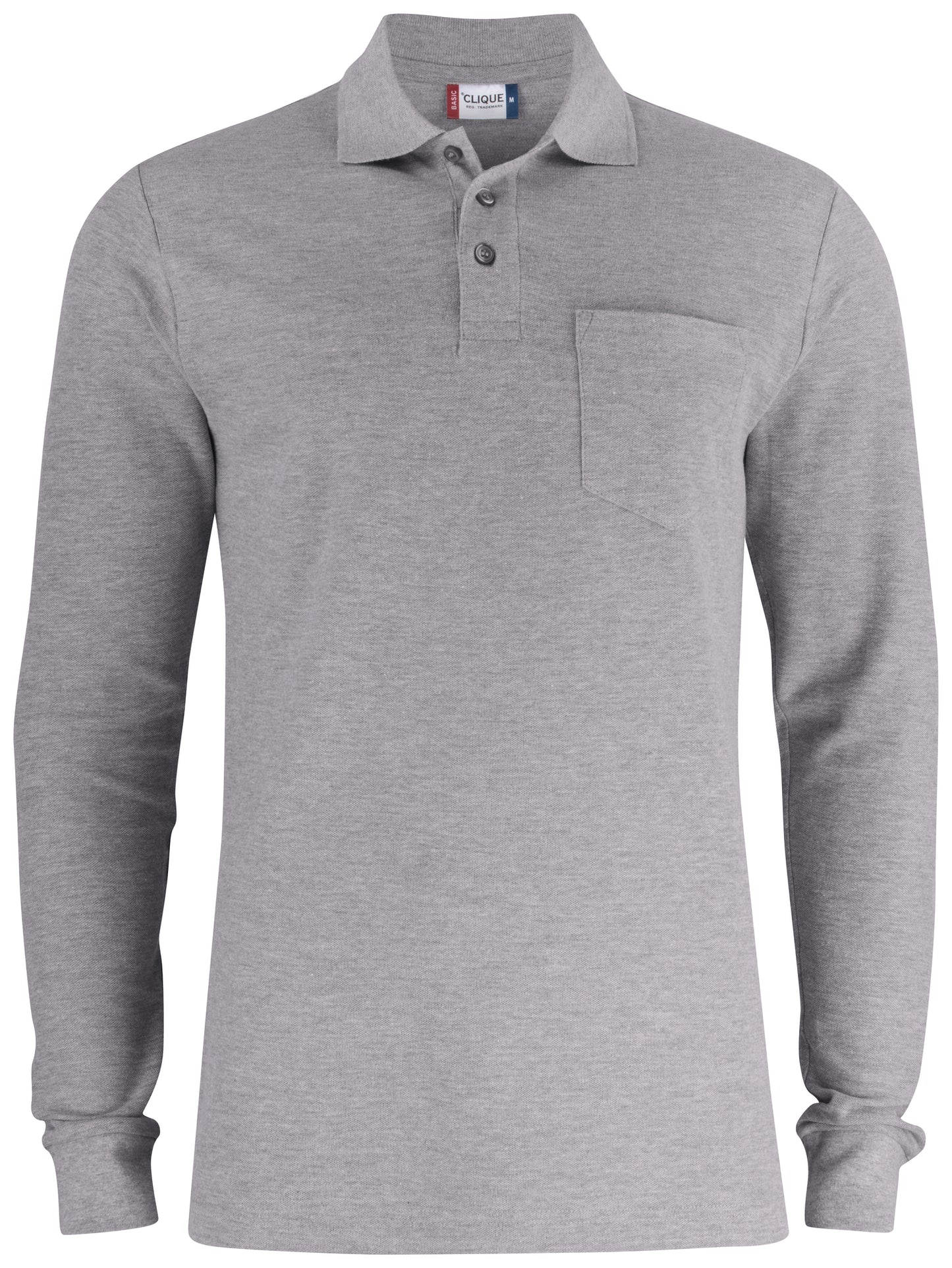 Clique Basic Pocket Polo Shirt | Long Sleeve | Unisex | Ringspun Cotton | 6 Colours | XS-4XL