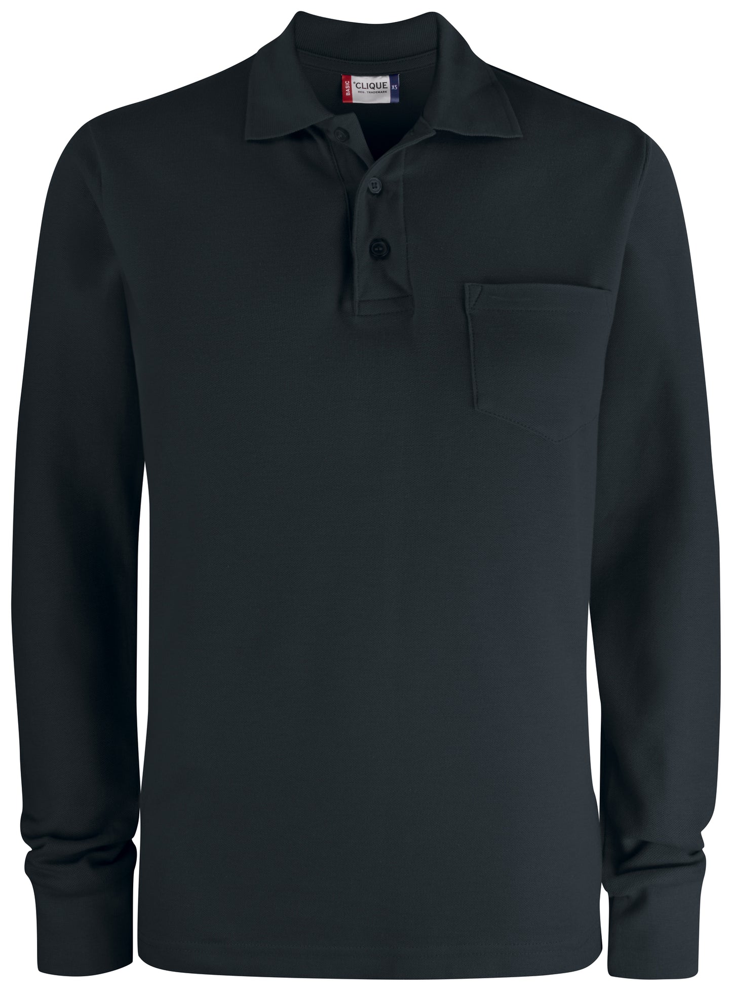Clique Basic Pocket Polo Shirt | Long Sleeve | Unisex | Ringspun Cotton | 6 Colours | XS-4XL