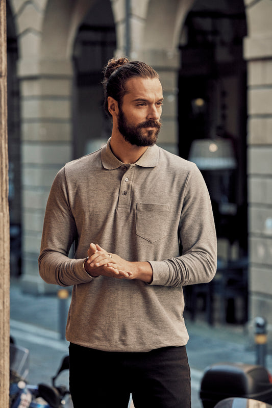 Clique Basic Pocket Polo Shirt | Long Sleeve | Unisex | Ringspun Cotton | 6 Colours | XS-4XL