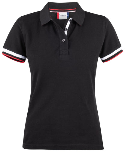 Clique Newton Ladies Polo Shirt | Contrast Details | Ringspun Cotton Polo | 6 Colours | S-XL