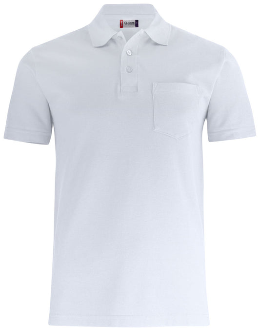 Clique Basic Pocket Polo Shirt | Short Sleeve | Unisex | Ringspun Cotton | 6 Colours | XS-4XL - Polo Shirt - Logo Free Clothing