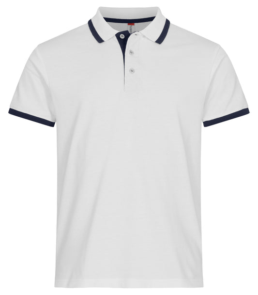 Clique Austin Unisex Polo Shirt | Pique Cotton Polo | Contrast Stripes | 4 Colours | XS-3XL - Polo Shirt - Logo Free Clothing