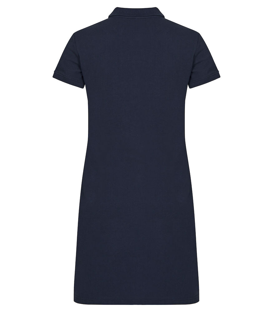 Clique Marietta Polo Dress | Ladies Polo Shirt Dress | 100% Cotton | Navy or Black | XS-2XL - Polo Shirt - Logo Free Clothing