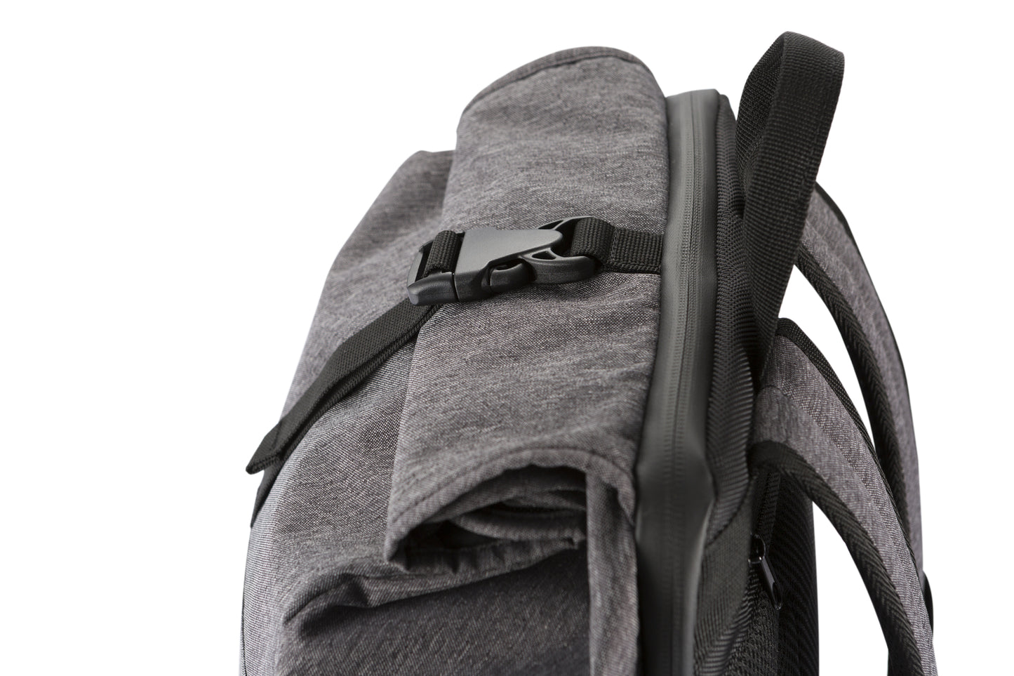 Clique Roll Top Backpack | Laptop Storage To 15" | 18 Litre Rucksack | Hidden Pocket | Melange Material