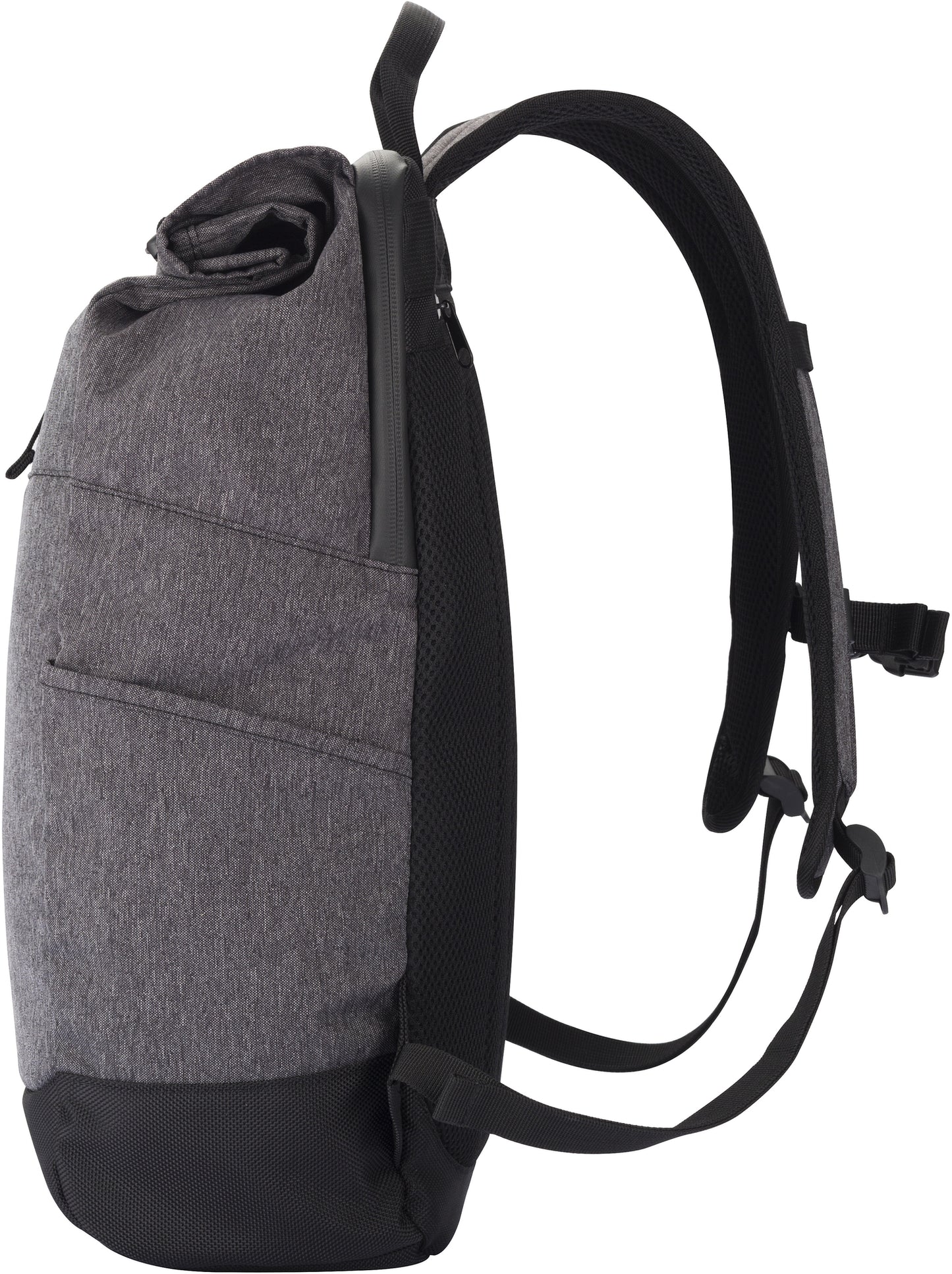 Clique Roll Top Backpack | Laptop Storage To 15" | 18 Litre Rucksack | Hidden Pocket | Melange Material