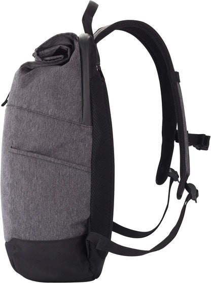 Clique Roll Top Backpack | Laptop Storage To 15" | 18 Litre Rucksack | Hidden Pocket | Melange Material