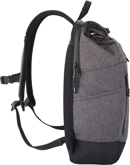 Clique Roll Top Backpack | Laptop Storage To 15" | 18 Litre Rucksack | Hidden Pocket | Melange Material