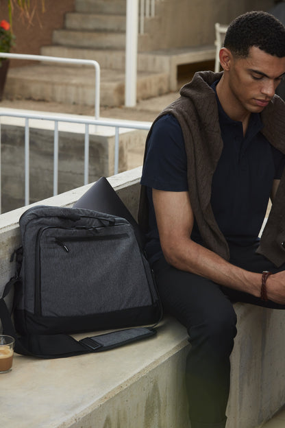 Clique Laptop Bag | Messenger Bag | For Laptops Up To 15" | Shoulder Strap | Carry Handle | Melange Grey