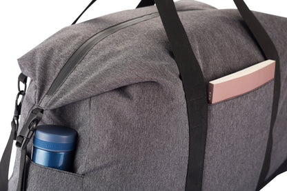 Clique Weekend Duffle | Zipped Travel Bag | Large 51 Litre Holdall | Shoulder Strap | Grey Melange