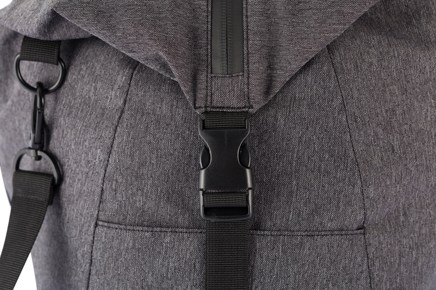 Clique Weekend Duffle | Zipped Travel Bag | Large 51 Litre Holdall | Shoulder Strap | Grey Melange