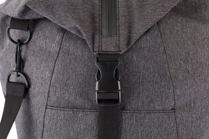 Clique Weekend Duffle | Zipped Travel Bag | Large 51 Litre Holdall | Shoulder Strap | Grey Melange