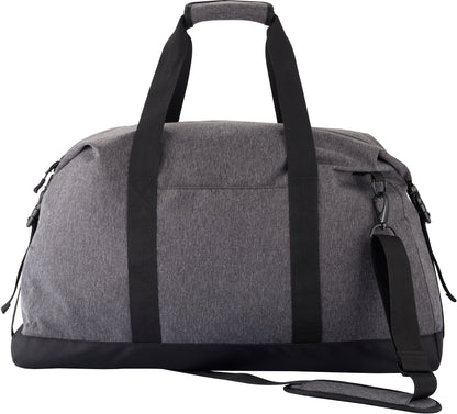 Clique Weekend Duffle | Zipped Travel Bag | Large 51 Litre Holdall | Shoulder Strap | Grey Melange