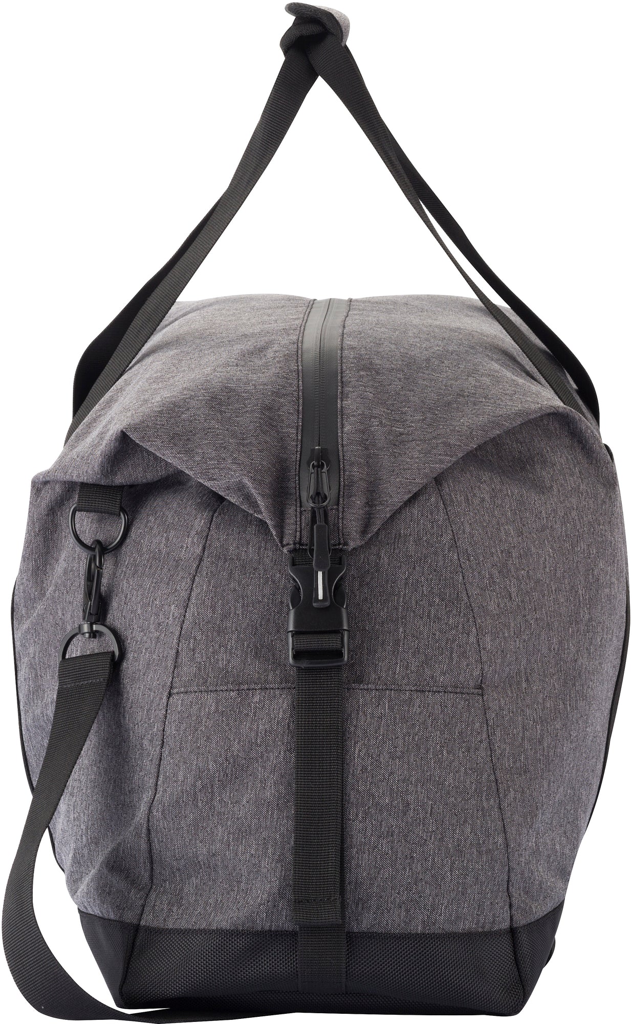 Clique Weekend Duffle | Zipped Travel Bag | Large 51 Litre Holdall | Shoulder Strap | Grey Melange