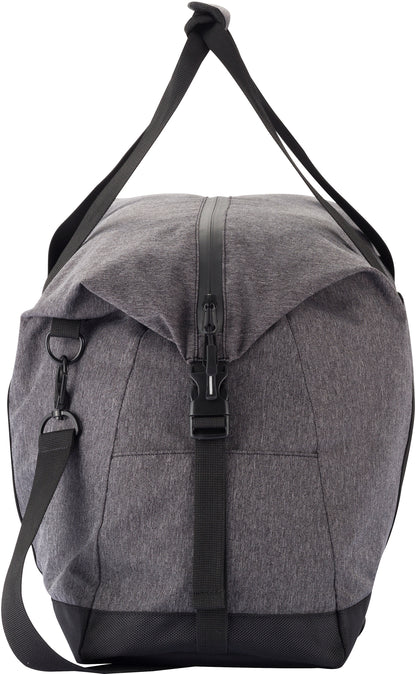 Clique Weekend Duffle | Zipped Travel Bag | Large 51 Litre Holdall | Shoulder Strap | Grey Melange