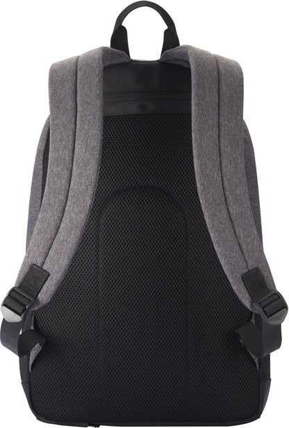 Clique Street Backpack | Padded Laptop Storage | 16 Litre Rucksack | Zipped Main Pocket | Grey Melange