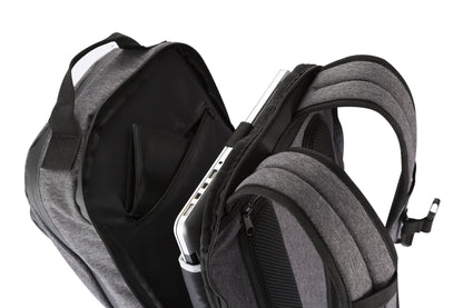 Clique City Backpack | 25 Litre Rucksack | Laptop Compartment | Hidden Pocket | Melange Grey | Carry Handle
