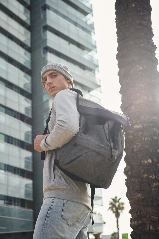 Clique City Backpack | 20 Litre Rucksack | Compression Straps | Carry Handle | Melange Grey