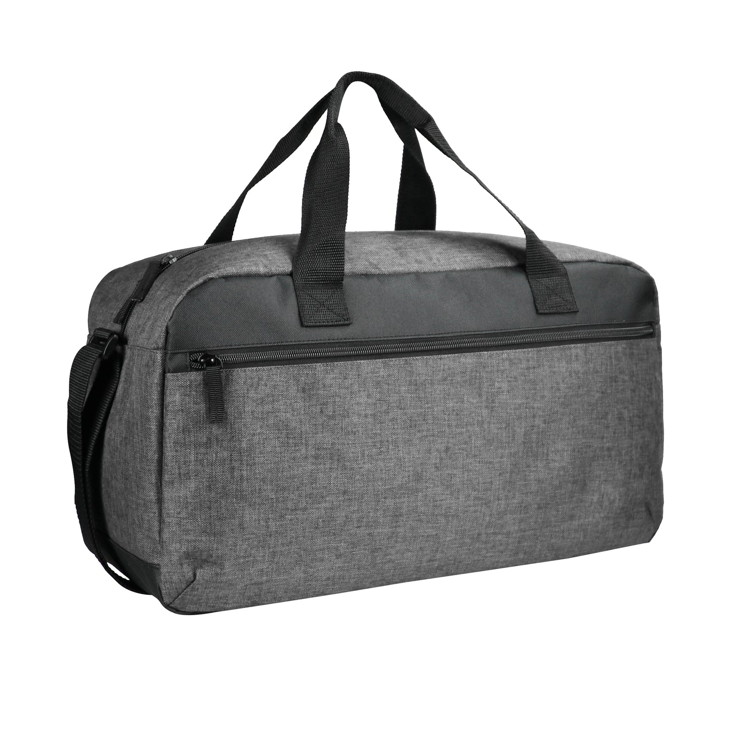 Clique Travel Bag | Weekend Duffle Bag | Zipped Main Compartment | 24 Litre Holdall | Shoulder Strap | Melange Grey