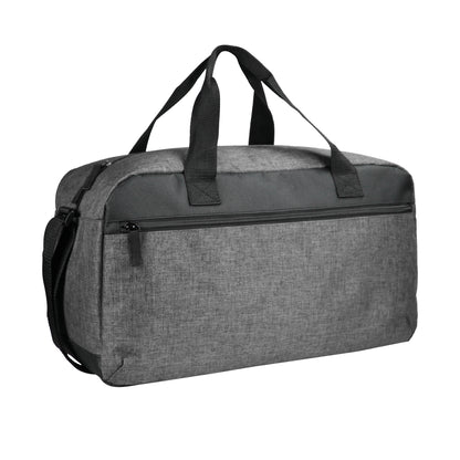 Clique Travel Bag | Weekend Duffle Bag | Zipped Main Compartment | 24 Litre Holdall | Shoulder Strap | Melange Grey