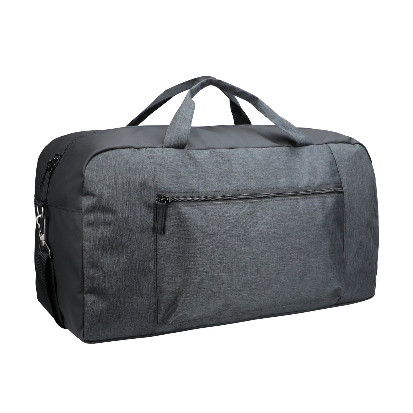 Clique Duffle Bag | Weekend Travel Bag | Zipped Main Compartment | 28 Litre Holdall | Shoulder Strap | Melange Grey