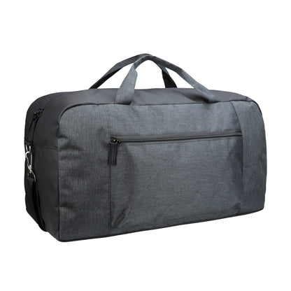 Clique Duffle Bag | Weekend Travel Bag | Zipped Main Compartment | 28 Litre Holdall | Shoulder Strap | Melange Grey