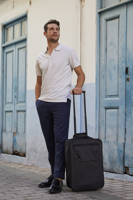 Clique Prestige Trolley Bag | 32 Litre Carry-On Hand Luggage | IATA Compliant | Melange Grey