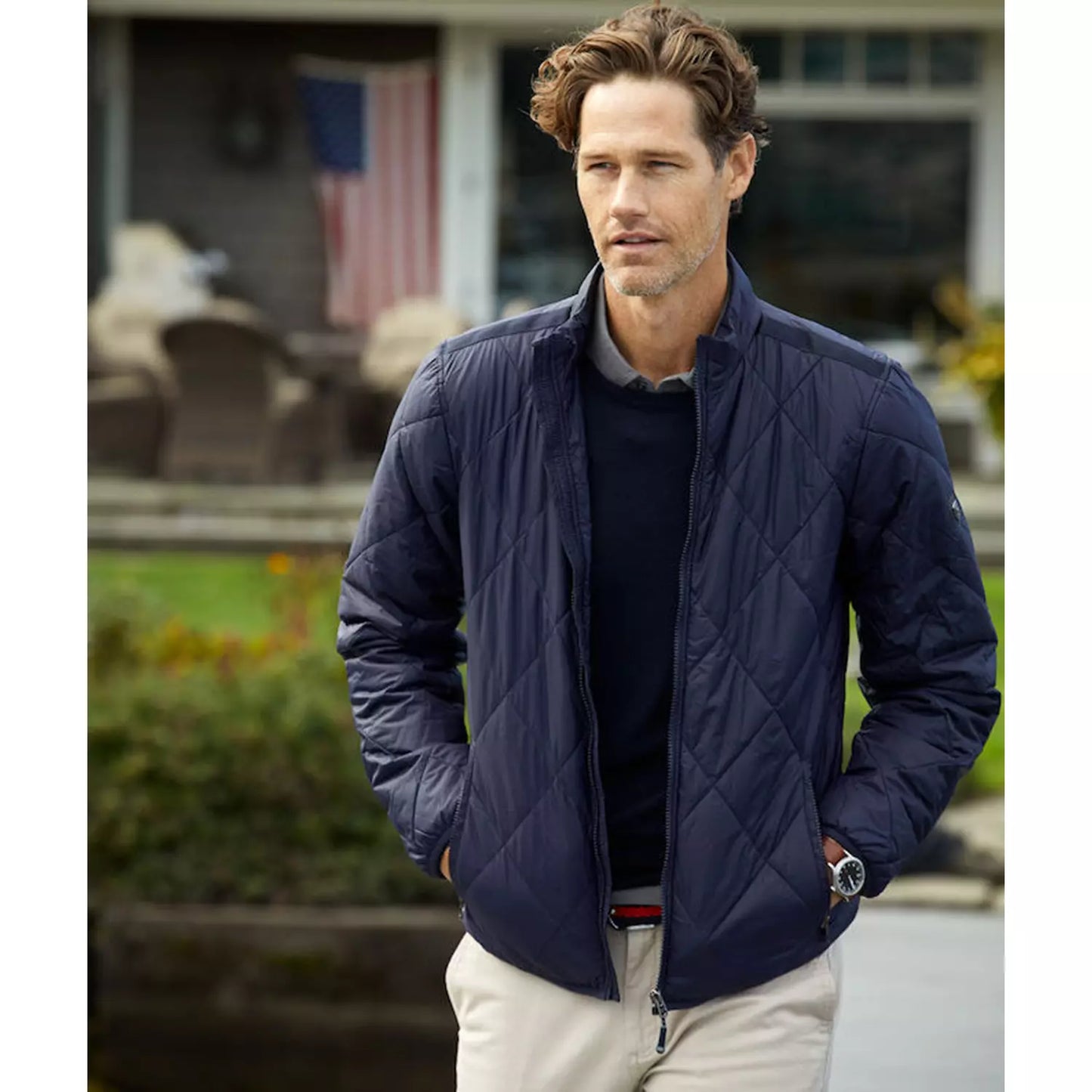 Cutter & Buck Silverdale Mens Quilted Jacket | Lightweight | Padded | Navy or Black | S-4XL