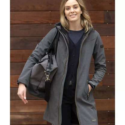 Cutter & Buck Whittier Ladies Softshell Coat | Hood | Waterproof | Breathable | Grey | XS-2XL