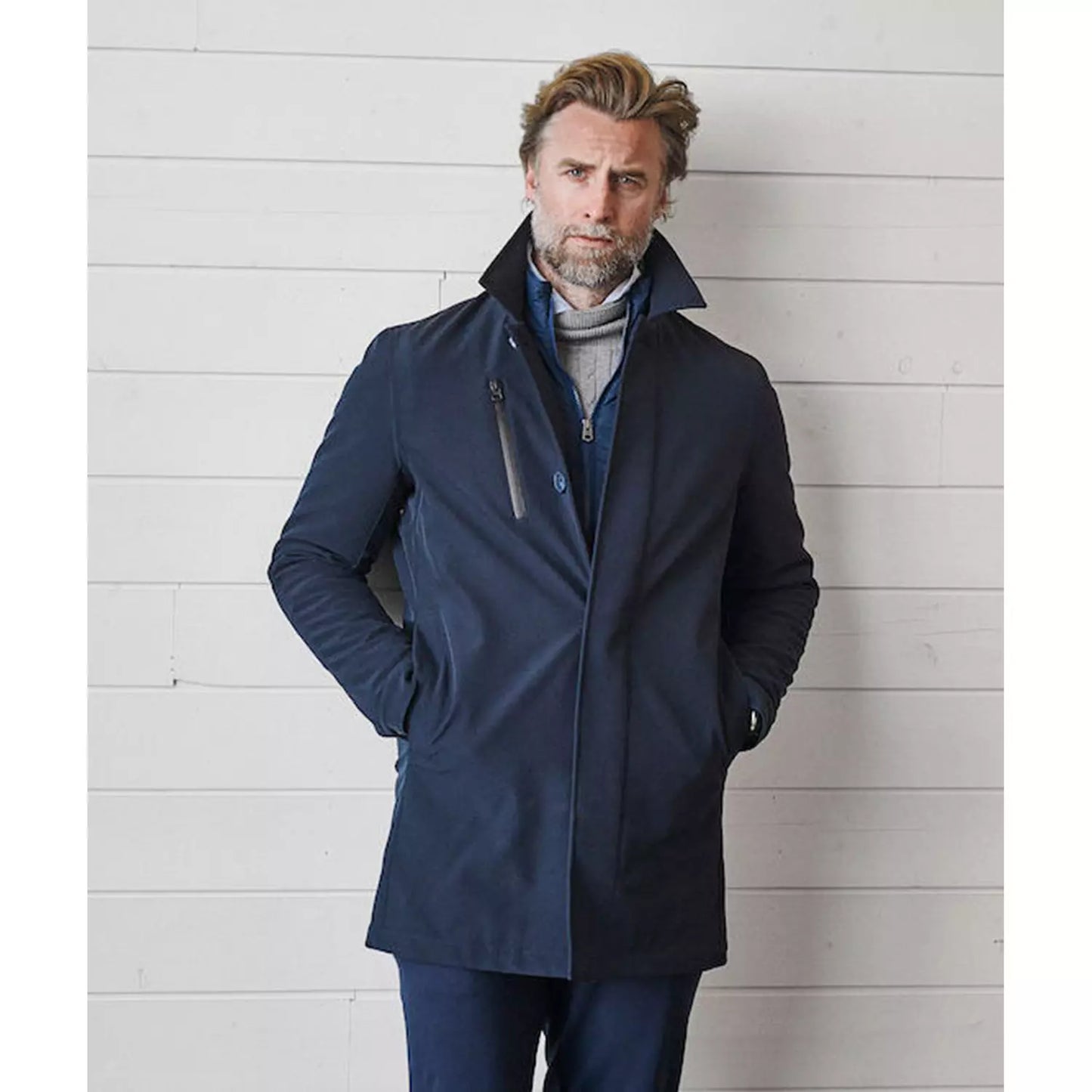 Cutter & Buck Cavalero Mens Jacket | Business | Longer | Waterproof | Navy or Black | S-4XL