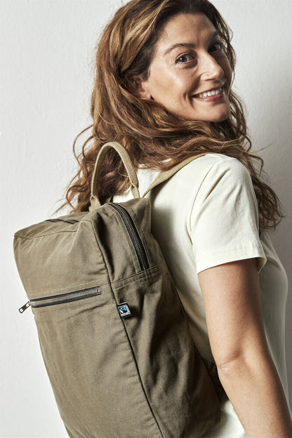 Cottover Canvas Zipped Daypack | Fairtrade Organic Canvas Backpack | GOTS | Sustainable | 2 Colours