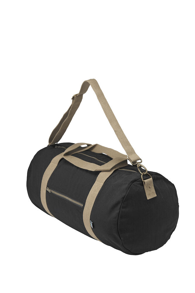 Black canvas shop duffle bag