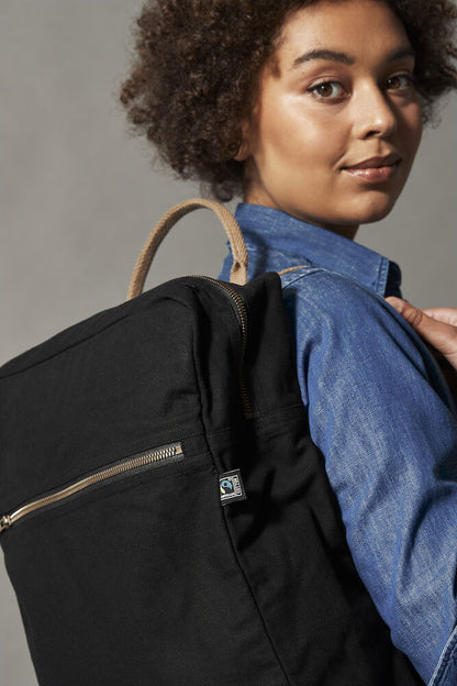 Cottover Canvas Zipped Daypack | Fairtrade Organic Canvas Backpack | GOTS | Sustainable | 2 Colours - Bag - Logo Free Clothing