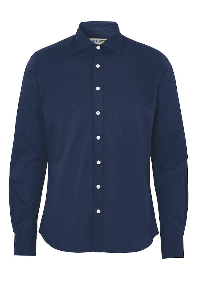 Cottover Twill Shirt | Mens Slim Fit | GOTS | Organic Cotton | Fairtrade | 4 Colours | XS-3XL - Shirt - Logo Free Clothing