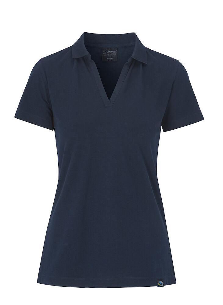 Cottover Organic Cotton Stretch Ladies Polo Shirt | Elastane | GOTS | Fairtrade | 3 Colours | XS-2XL
