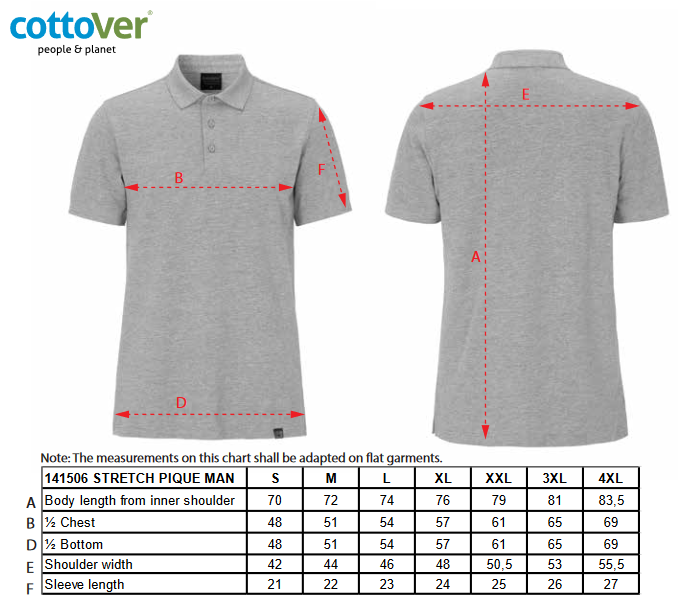 Cottover Organic Cotton Stretch Mens Polo Shirt | Elastane | GOTS | Fairtrade | 3 Colours | S-4XL - Polo Shirt - Logo Free Clothing