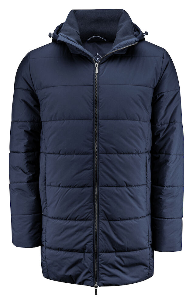 James Harvest Nordmont Mens Padded Winter Coat | Recycled | Navy or Black | S-3XL