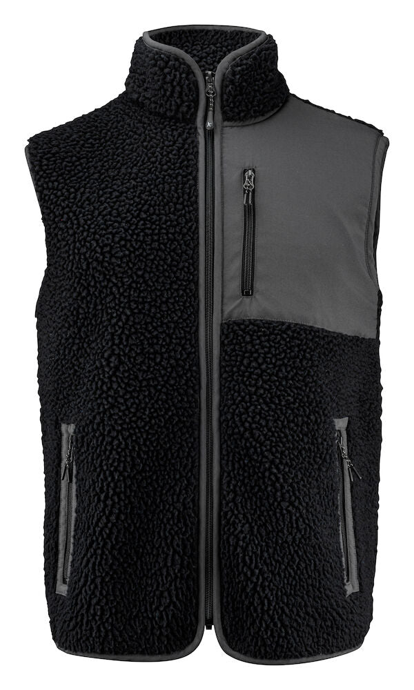 Mens black fleece gilet best sale