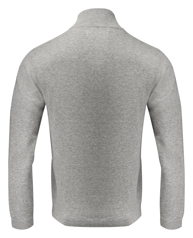 Mens Zip Up Jumper Full Zip Knitwear Logo Free Clothing