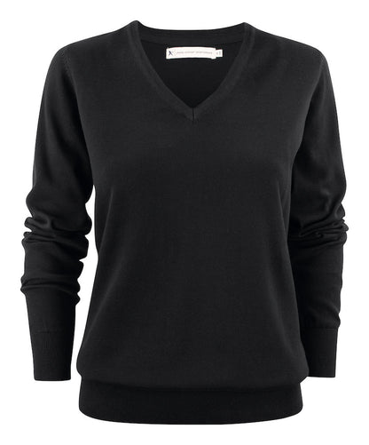 James Harvest Ashland Ladies Cotton Jumper | V-Neck Knitwear | Soft Touch | 5 Colours | XS-2XL