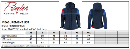 James Harvest Prime Ladies Padded Softshell Coat | Recycled | Sustainable | 6 Colours | XS-2XL - Winter Jacket - Logo Free Clothing