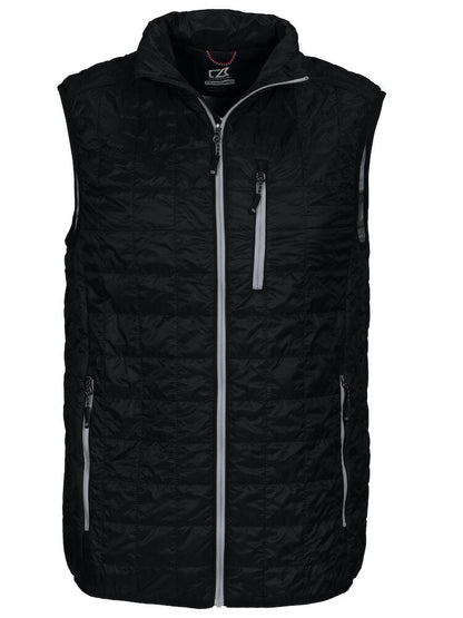 Cutter & Buck Rainier Mens Body Warmer | Lightweight | Packable | Hood | Blue or Black | S-4XL