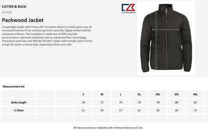 Cutter & Buck Packwood Mens Jacket | Lightweight | Padded | Quilted | 4 Colours | S-4XL