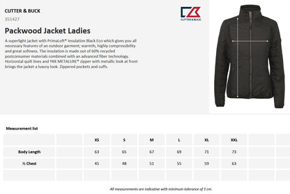 Cutter & Buck Packwood Ladies Jacket | Lightweight | Padded | Quilted | 4 Colours | XS-2XL