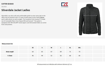 Cutter & Buck Silverdale Ladies Quilted Jacket | Lightweight | Padded | Navy or Black | XS-2XL