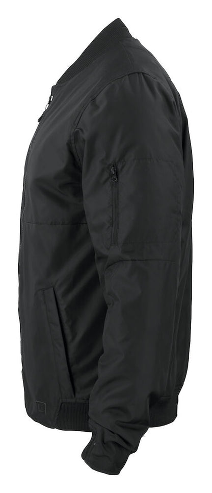 Cutter & Buck Fairchild Mens Padded Bomber Jacket | Reversible Black to Quilted Blue | S-4XL